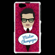 Coque Sony Xperia Z1 Compact Mister Champagne Brun