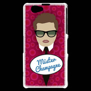 Coque Sony Xperia Z1 Compact Mister Champagne Chatain