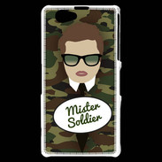 Coque Sony Xperia Z1 Compact Mister Soldier Chatain