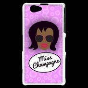 Coque Sony Xperia Z1 Compact Miss Champagne Black