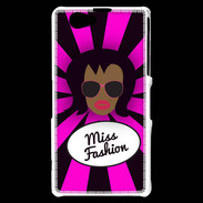 Coque Sony Xperia Z1 Compact Miss Fashion Black