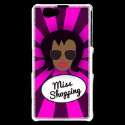 Coque Sony Xperia Z1 Compact Miss Shopping Black