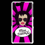 Coque Sony Xperia Z1 Compact Miss Swag Brune