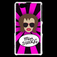 Coque Sony Xperia Z1 Compact Miss Swag Chatain