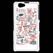Coque Sony Xperia Z1 Compact Adishatz All Over Rugby