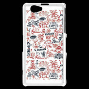 Coque Sony Xperia Z1 Compact Adishatz All Over Rugby YM