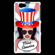 Coque Sony Xperia Z1 Compact Miss USA Brune