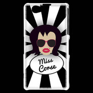 Coque Sony Xperia Z1 Compact Miss Corse Brune