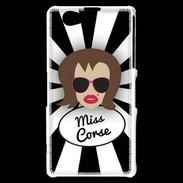 Coque Sony Xperia Z1 Compact Miss Corse Chatain