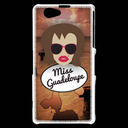 Coque Sony Xperia Z1 Compact Miss Guadeloupe Chatain