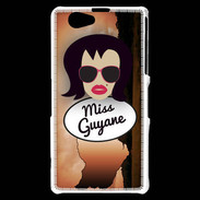 Coque Sony Xperia Z1 Compact Miss Guyane Brune