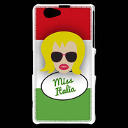Coque Sony Xperia Z1 Compact Miss Italie Blonde