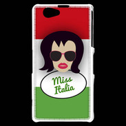 Coque Sony Xperia Z1 Compact Miss Italie Brune