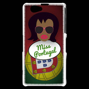 Coque Sony Xperia Z1 Compact Miss Portugal Black