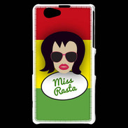 Coque Sony Xperia Z1 Compact Miss Rasta Brune