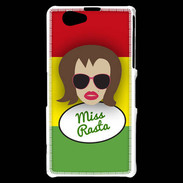 Coque Sony Xperia Z1 Compact Miss Rasta Chatain