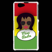 Coque Sony Xperia Z1 Compact Miss Rasta Black