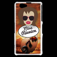 Coque Sony Xperia Z1 Compact Miss Réunion Chatain