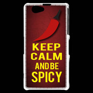 Coque Sony Xperia Z1 Compact Keep Calm and Be Spicy Rouge