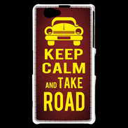 Coque Sony Xperia Z1 Compact Keep Calm and Take o road 2 Rouge