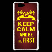 Coque Sony Xperia Z1 Compact Keep Calm and Be the First Rouge