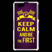 Coque Sony Xperia Z1 Compact Keep Calm and Be the First Violet