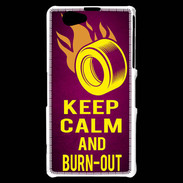 Coque Sony Xperia Z1 Compact Keep Calm and Burn Out Rose