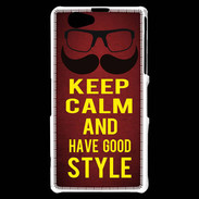 Coque Sony Xperia Z1 Compact Keep Calm and Have a good Style Rouge
