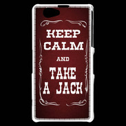 Coque Sony Xperia Z1 Compact Keep Calm and Take Jack Rouge