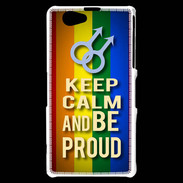 Coque Sony Xperia Z1 Compact Keep Calm and Be Proud mens Gay