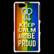 Coque Sony Xperia Z1 Compact Keep Calm and Be proud Women Gay