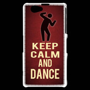 Coque Sony Xperia Z1 Compact Keep Calm and Dance Rouge