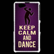 Coque Sony Xperia Z1 Compact Keep Calm and Dance Violet