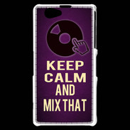 Coque Sony Xperia Z1 Compact Keep Calm and Mix That Violet
