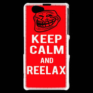 Coque Sony Xperia Z1 Compact Keep Calm and Reelax Rouge