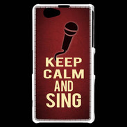 Coque Sony Xperia Z1 Compact Keep Calm and Sing Rouge