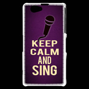 Coque Sony Xperia Z1 Compact Keep Calm and Sing Violet