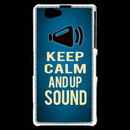 Coque Sony Xperia Z1 Compact Keep Calm and Up Sound Bleu