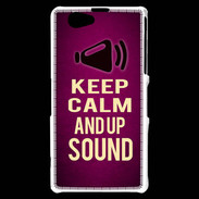 Coque Sony Xperia Z1 Compact Keep Calm and Up Sound Rose