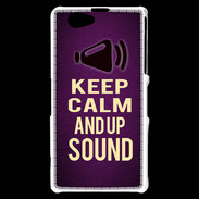 Coque Sony Xperia Z1 Compact Keep Calm and Up Sound Violet