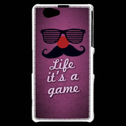 Coque Sony Xperia Z1 Compact Life It's a game Rose ZG