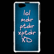 Coque Sony Xperia Z1 Compact LOL MDR bleu ZG