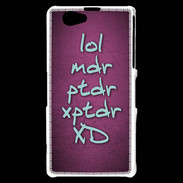 Coque Sony Xperia Z1 Compact LOL MDR Rose ZG