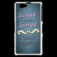 Coque Sony Xperia Z1 Compact Swag or Not bleu ZG