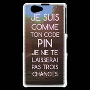Coque Sony Xperia Z1 Compact Code pin rose ZG
