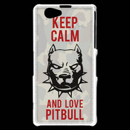Coque Sony Xperia Z1 Compact Keep calm pitbull 1 ZG