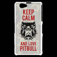Coque Sony Xperia Z1 Compact Keep calm pitbull 2 ZG