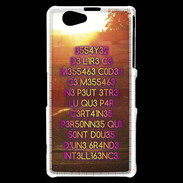 Coque Sony Xperia Z1 Compact Message codé ZG