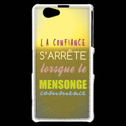 Coque Sony Xperia Z1 Compact Confiance et mensonge ZG