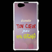 Coque Sony Xperia Z1 Compact Coeur gens ZG